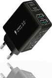 Darrahopens Electronics > Battery Chargers & Power > Power Banks & Chargers USB C Charger, 40W Fast Charger with Multiple Outlets, Compatible with Samsung and Xiaomi, USB Charging Plug Adapter