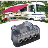 Darrahopens Electronics > Battery Chargers & Power > Powerboards & Adapters 4 Way Power Distribution Block Fuse Holder Amp Fuse Distribution Block Car Audio Splitter