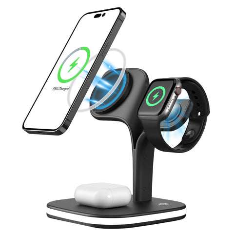 Darrahopens Electronics > Battery Chargers & Power > Powerboards & Adapters 5 in 1 Wireless Charging Station with Night Light