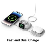 Darrahopens Electronics > Battery Chargers & Power > Powerboards & Adapters Laser 3-in-1 Travel Wireless Charging Pad for Apple