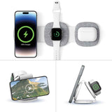 Darrahopens Electronics > Battery Chargers & Power > Powerboards & Adapters Laser 3-in-1 Travel Wireless Charging Pad for Apple