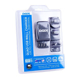 Darrahopens Electronics > Battery Chargers & Power > Powerboards & Adapters Laser 4-Port USB Travel Charger with Global Adapters