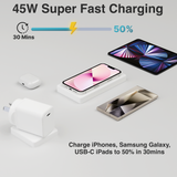 Darrahopens Electronics > Battery Chargers & Power > Powerboards & Adapters Laser ChargeCore 45W PD GaN USB-C Wall Charger