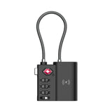 Darrahopens Electronics > Battery Chargers & Power > Powerboards & Adapters Laser TSA Lock Smart Tag with Rechargeable Battery Black