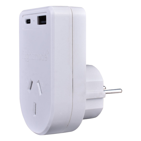 Darrahopens Electronics > Battery Chargers & Power > Powerboards & Adapters Outbound Australia/NZ to USA/Canada & More Travel Adapter - Earthed w/ USB C & A