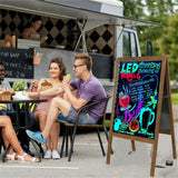 Darrahopens Electronics > Battery Chargers & Power > Powerboards & Adapters Vintage Neon LED Message Writing Board Stand Pavement Sign Illuminated Erasable