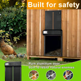 Darrahopens Electronics > Business & Home Security > Electronic Door Locks CARLA HOME Automatic Chicken Coop Door with Timer & LCD Screen, Anti-Pinch Safety, Easy Battery Operation & Weatherproof for Outdoor Coops