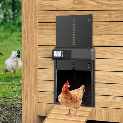 Darrahopens Electronics > Business & Home Security > Electronic Door Locks CARLA HOME Automatic Chicken Coop Door with Timer & LCD Screen, Anti-Pinch Safety, Easy Battery Operation & Weatherproof for Outdoor Coops