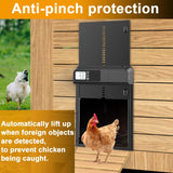 Darrahopens Electronics > Business & Home Security > Electronic Door Locks CARLA HOME Automatic Chicken Coop Door with Timer & LCD Screen, Anti-Pinch Safety, Easy Battery Operation & Weatherproof for Outdoor Coops