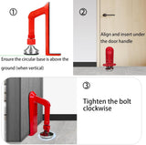 Darrahopens Electronics > Business & Home Security > Electronic Door Locks Heavy Duty Portable Door Lock for Travel, Adjustable Door Stopper for Home Security, No Drill Anti-Theft Door Jammer for Women, Kids, Solo Living (Red)