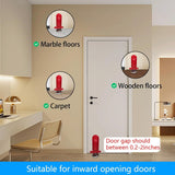 Darrahopens Electronics > Business & Home Security > Electronic Door Locks Heavy Duty Portable Door Lock for Travel, Adjustable Door Stopper for Home Security, No Drill Anti-Theft Door Jammer for Women, Kids, Solo Living (Red)