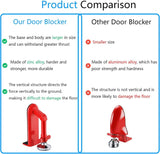 Darrahopens Electronics > Business & Home Security > Electronic Door Locks Heavy Duty Portable Door Lock for Travel, Adjustable Door Stopper for Home Security, No Drill Anti-Theft Door Jammer for Women, Kids, Solo Living (Red)