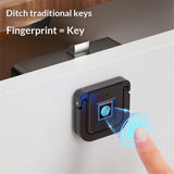 Darrahopens Electronics > Business & Home Security > Electronic Door Locks Mini Fingerprint Lock,Smart Electric Drawer Cabinet Lock,360° Fingerprint Recognition,USB Charging,Energy Saving and Low Power Consumption,Storing 20 Fingerprints