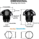 Darrahopens Electronics > Business & Home Security > Intercoms & Doorbells 12mm Waterproof Momentary Push Button Switch SPST ON/OFF 12pcs 3A/3V-5V-9V-12V-24V-230VAC Round for Car Horn PC Table Lamp Home Doorbell