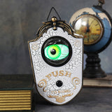 Darrahopens Electronics > Business & Home Security > Intercoms & Doorbells 2-Piece White Halloween Animated Eyeball Doorbell - Spooky Light-Up Prop with Scary Sounds for Party & Door Decoration
