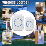 Darrahopens Electronics > Business & Home Security > Intercoms & Doorbells Wireless Doorbell Kit Home Call Button Remote Control White Waterproof Chime