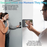 Darrahopens Electronics > Business & Home Security > Intercoms & Doorbells Wireless Doorbell with Camera - 1080P Image & 4.5 Inch Screen - No WiFi Required - Range Up to 120m - Night Vision