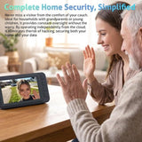 Darrahopens Electronics > Business & Home Security > Intercoms & Doorbells Wireless Doorbell with Camera - 1080P Image & 4.5 Inch Screen - No WiFi Required - Range Up to 120m - Night Vision
