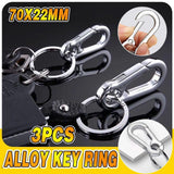 Darrahopens Electronics > Business & Home Security > Safes & Lock Boxes 3PCS Zinc Alloy Spring Hook Keychain with Key Rings for Car Keys and Bags