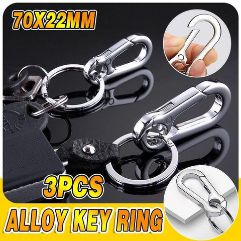 Darrahopens Electronics > Business & Home Security > Safes & Lock Boxes 3PCS Zinc Alloy Spring Hook Keychain with Key Rings for Car Keys and Bags