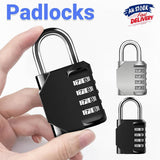 Darrahopens Electronics > Business & Home Security > Safes & Lock Boxes Combination-Lock 4 Digit Outdoor Waterproof Padlock,Gate,Locker,Hasp Number Lock - Black