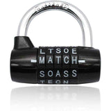 Combination Padlock, Waterproof Rustproof Code Lock, 5 Letter Padlock