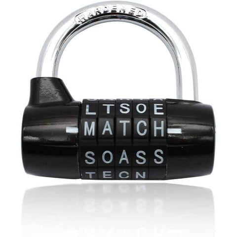 Combination Padlock, Waterproof Rustproof Code Lock, 5 Letter Padlock