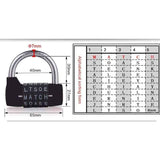Combination Padlock, Waterproof Rustproof Code Lock, 5 Letter Padlock