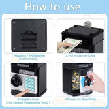 Darrahopens Electronics > Business & Home Security > Safes & Lock Boxes Gold Children's Mini Safe Piggy Bank with Fingerprint and Password Lock