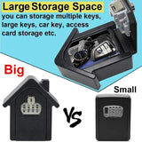Darrahopens Electronics > Business & Home Security > Safes & Lock Boxes Wall Mounted Key Safe Box With Digital Code & Emergency Keys, Large Key Safe Box Xl Size Outdoor Key Safe For Home,