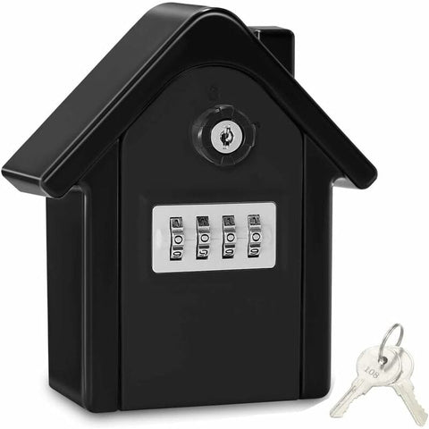 Darrahopens Electronics > Business & Home Security > Safes & Lock Boxes Wall Mounted Key Safe Box With Digital Code & Emergency Keys, Large Key Safe Box Xl Size Outdoor Key Safe For Home,