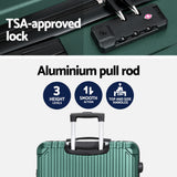 Darrahopens Electronics > Business & Home Security > Safes & Lock Boxes Wanderlite 28'' Luggage Travel Suitcase Set TSA Carry On Hard Case Green