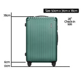 Darrahopens Electronics > Business & Home Security > Safes & Lock Boxes Wanderlite 28'' Luggage Travel Suitcase Set TSA Carry On Hard Case Green