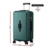 Darrahopens Electronics > Business & Home Security > Safes & Lock Boxes Wanderlite 28" Trunk Luggage Suitcase Travel 5 Wheels Type-C Port TSA Green