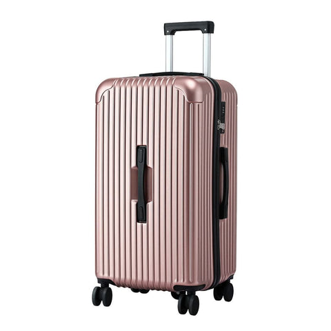 Darrahopens Electronics > Business & Home Security > Safes & Lock Boxes Wanderlite 28" Trunk Luggage Suitcase Travel 5 Wheels Type-C Port TSA Rose Gold