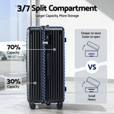 Darrahopens Electronics > Business & Home Security > Safes & Lock Boxes Wanderlite 32" Trunk Luggage Suitcase Travel 5 Wheels Type-C Port TSA Black