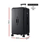 Darrahopens Electronics > Business & Home Security > Safes & Lock Boxes Wanderlite 32" Trunk Luggage Suitcase Travel 5 Wheels Type-C Port TSA Black