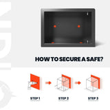 Wendlon Touch Screen Safe Box with Silent Mode, Backlit Keypad, LED Light, Anti-Rust & Anti-Theft, Home/Office, 25×35×25 cm, Black