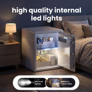 Darrahopens Electronics > Business & Home Security > Safes & Lock Boxes Wendlon White Touch Screen Safe Boxwith Electronic password, Backlit Keypad, LED Light, Anti-Rust & Anti-Theft, Home/Office, 1.69 Cubic Feet,33×35×42 cm In Australia - Darrahopens