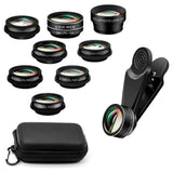 Darrahopens Electronics > Business & Home Security > Security Cameras & Accessories 15-in-1 kit with multiple special effects functions, compatible with iPhone and Android smartphones. Includes: 198 fisheye, 0.63x wide angle, 15x macro, 2x telephoto, CPL polarizer, kaleidoscope lens, star filter, mist filter, radial filter, split zone fi