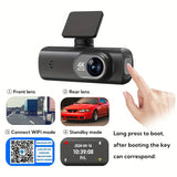 Darrahopens Electronics > Business & Home Security > Security Cameras & Accessories 4K Front and Rear Dual Dash Cam WiFi GPS Car Camera with 64GB SD Card