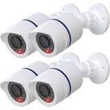 Darrahopens Electronics > Business & Home Security > Security Cameras & Accessories Dummy Dome Camera Simulated Fake Cctv Security Indoor Outdoor With LED Light, Security Alert Warning Sticker, 4 Pack,