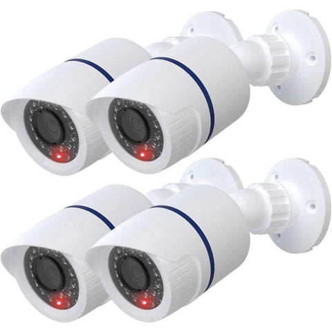 Darrahopens Electronics > Business & Home Security > Security Cameras & Accessories Dummy Dome Camera Simulated Fake Cctv Security Indoor Outdoor With LED Light, Security Alert Warning Sticker, 4 Pack,