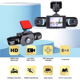 Darrahopens Electronics > Business & Home Security > Security Cameras & Accessories New Four-Record Monitoring Driving Recorder, 360° Full View Car 4 Channel Dashcam System, 1080P HD with Infrared Lamps Night Vision, Parking Mode, Loop Recording, 64 128GB Card In Australia - Darrahopens