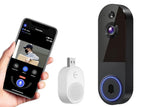 Darrahopens Electronics > Business & Home Security > Security Cameras & Accessories Smart Video Doorbell Camera Wireless Outdoor Doorbell Camera-Black