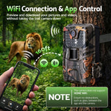 Darrahopens Electronics > Business & Home Security > Security Cameras & Accessories UL-TECH 4K WiFi Trail Camera 48MP 0.2s Trigger Game Camera Camo