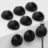 Darrahopens Electronics > Computer Accessories > Cable Management 10-pack Self-Adhesive Wire and Cable Clips, Bed Clips, Cable Holder, Cable Organizer, Single Port (Black)