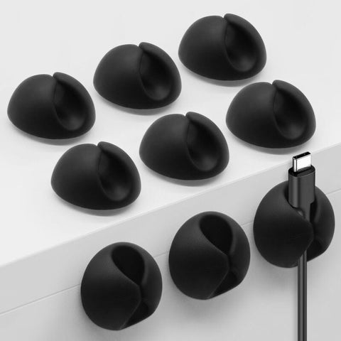 Darrahopens Electronics > Computer Accessories > Cable Management 10-pack Self-Adhesive Wire and Cable Clips, Bed Clips, Cable Holder, Cable Organizer, Single Port (Black)