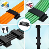 Darrahopens Electronics > Computer Accessories > Cable Management 10 pcs Self-Adhesive Cable Management Holder Durable Clips For Tv Pc Laptop Ethernet Cable Home Office (Black)