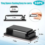 Darrahopens Electronics > Computer Accessories > Cable Management 10 pcs Self-Adhesive Cable Management Holder Durable Clips For Tv Pc Laptop Ethernet Cable Home Office (Black)